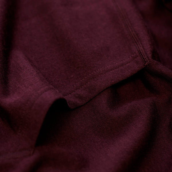 Isobaa Womens Merino 260 Lounge Hoodie (Wine/Navy)