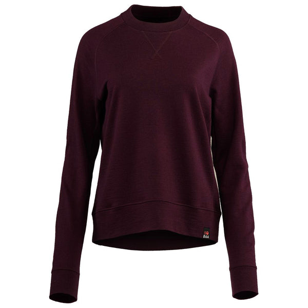 isobaa Womens Merino 260 Lounge Sweatshirt (Wine)