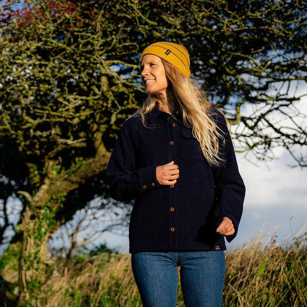 Isobaa Womens Merino Blend Mountain Shirt (Navy)