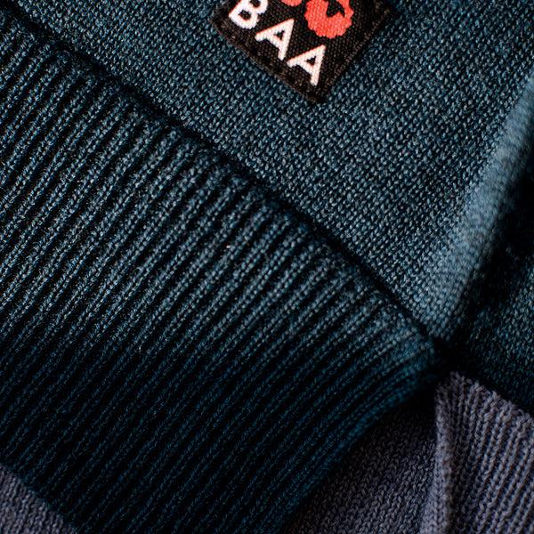 Isobaa Womens Merino Crew Sweater (Petrol/Sky)
