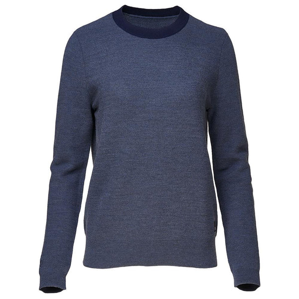 isobaa Womens Merino Honeycomb Sweater (Denim/Navy)