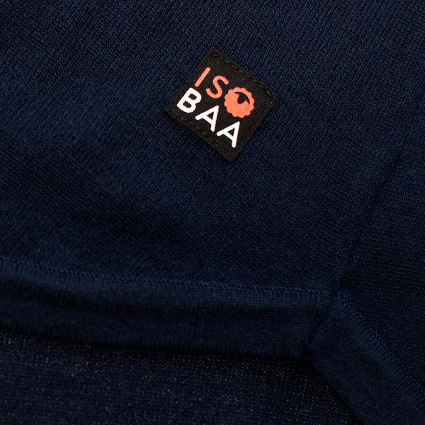 Isobaa Womens Merino Roll Neck Sweater (Navy/Denim)