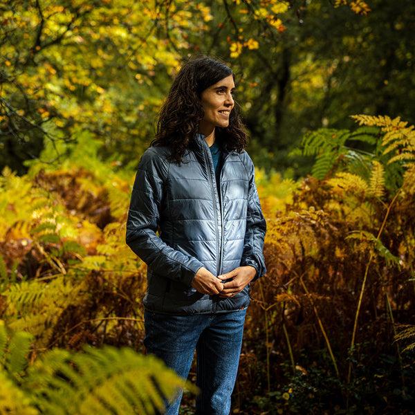 Isobaa Womens Packable Insulated Jacket (Denim/Navy)