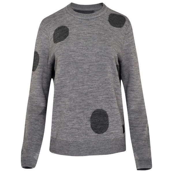 isobaa Womens Polka Dot Sweater (Charcoal/Smoke)