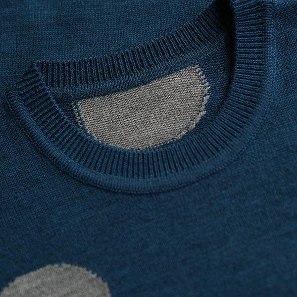 Isobaa Womens Polka Dot Sweater (Petrol/Charcoal)