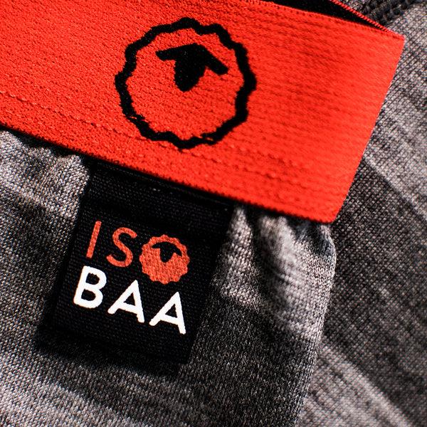 Isobaa Kids Merino Blend 200 Leggings (Stripe Charcoal/Smoke)