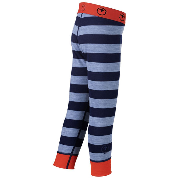 Isobaa Kids Merino Blend 200 Leggings (Stripe Navy/Sky)