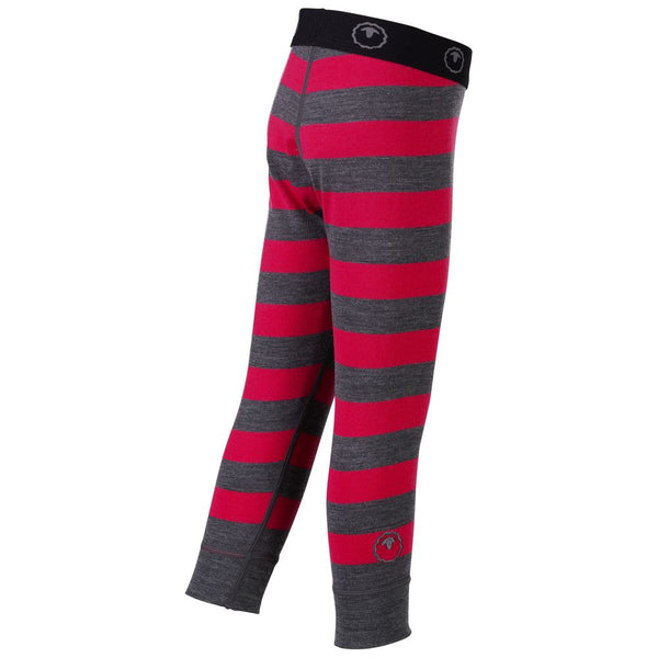 Isobaa Kids Merino Blend 200 Leggings (Stripe Smoke/Fuchsia)