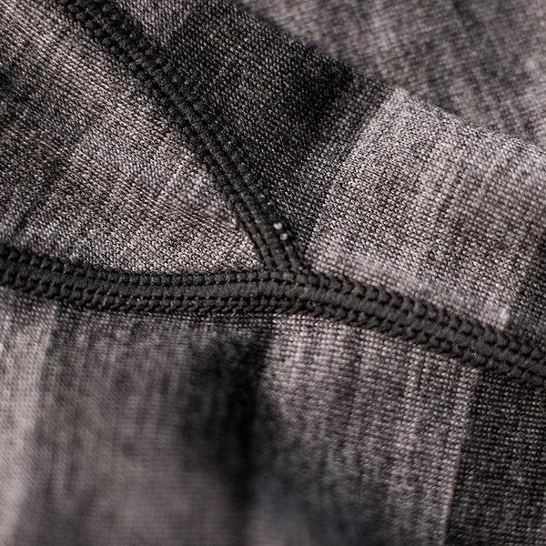 Isobaa Kids Merino Blend 200 Long Sleeve Crew (Stripe Charcoal/Smoke)