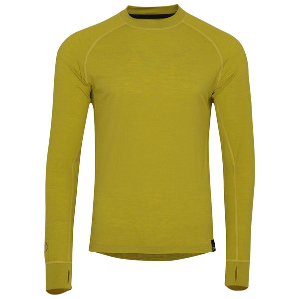 isobaa Mens 160 Merino Active Long Sleeve Crew (Lime)