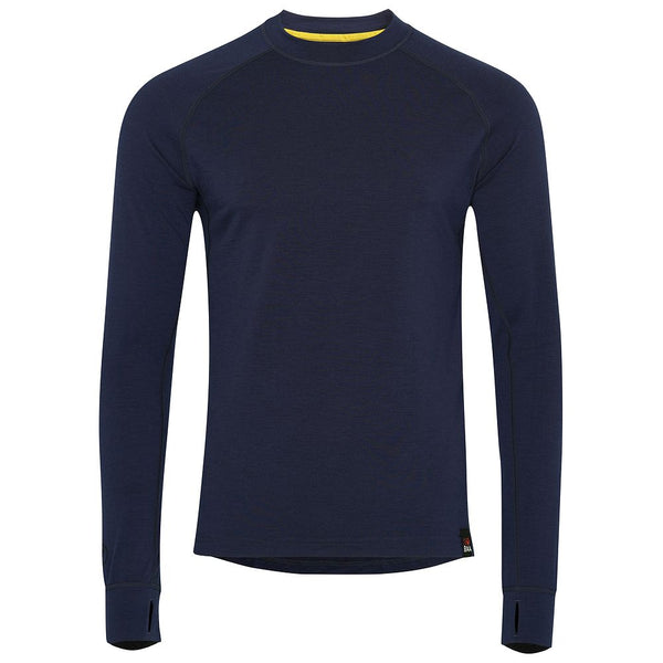isobaa Mens 160 Merino Active Long Sleeve Crew (Navy)