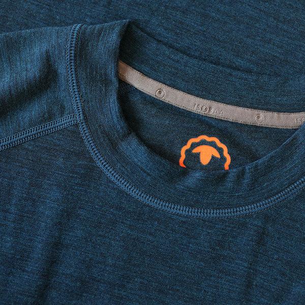 Isobaa Mens 160 Merino Active Long Sleeve Crew (Petrol)
