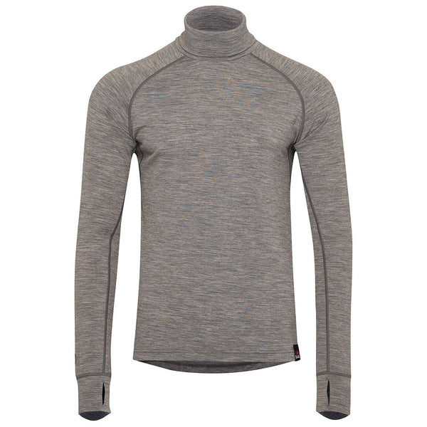 isobaa Mens 160 Merino Active Roll Neck (Charcoal Melange)