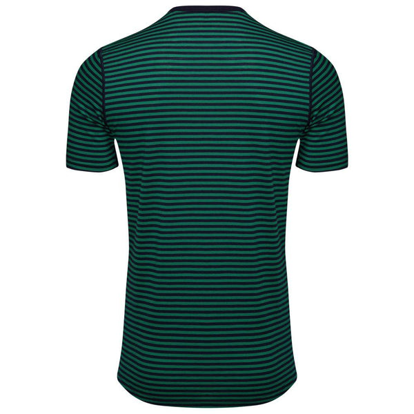 Isobaa Mens Merino 150 Pocket Tee (Mini Stripe Navy/Green)