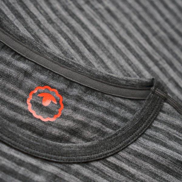 Isobaa Mens Merino 150 Pocket Tee (Mini Stripe Smoke/Charcoal)