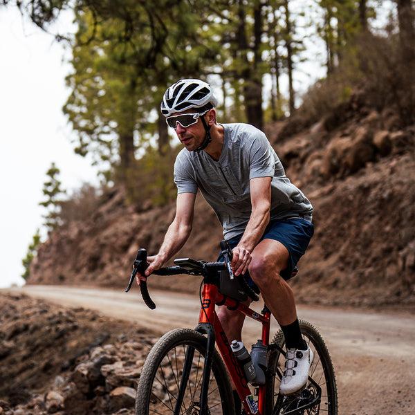 Isobaa Mens Merino 160 SS Cycle Zip Top (Cloud Melange)