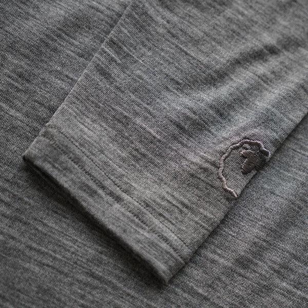 Isobaa Mens Merino 200 Long Sleeve Polo Shirt (Charcoal/Orange)