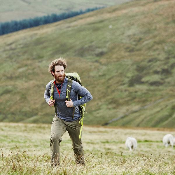 isobaa Mens Merino 200 Long Sleeve Zip Neck (Charcoal)