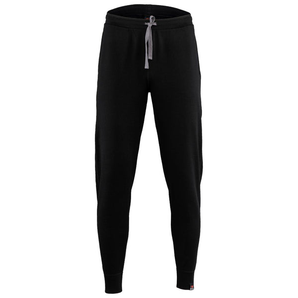 isobaa Mens Merino 260 Lounge Cuffed Joggers (Black/Smoke)