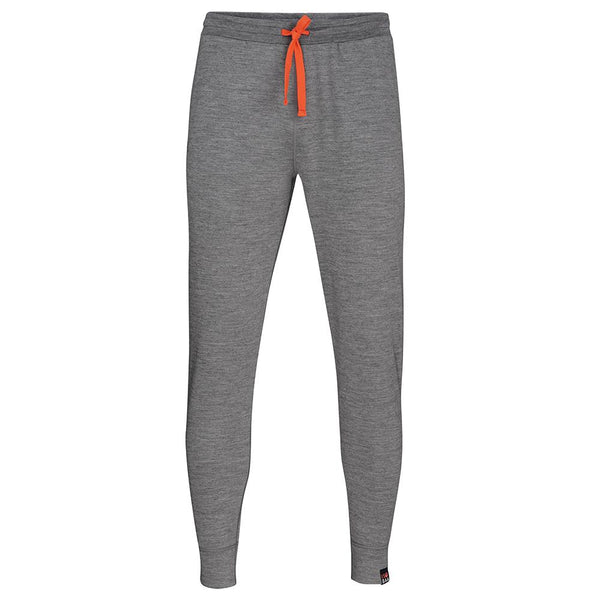 isobaa Mens Merino 260 Lounge Cuffed Joggers (Charcoal/Orange)