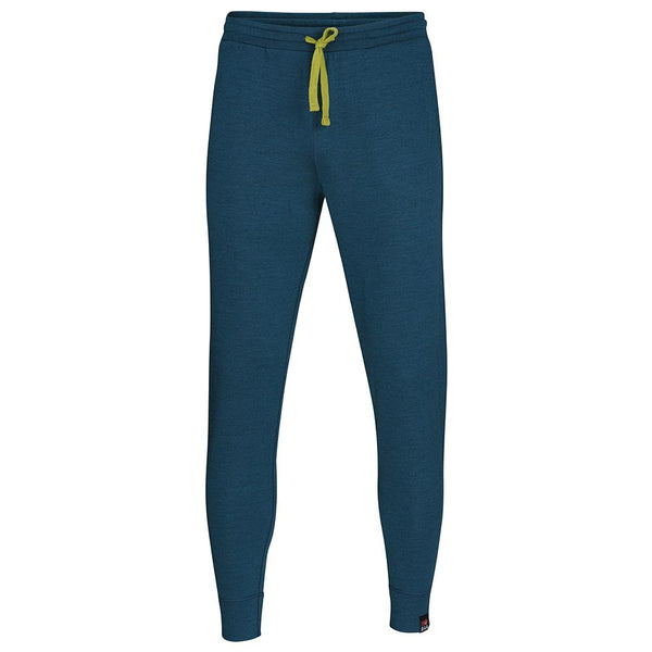 isobaa Mens Merino 260 Lounge Cuffed Joggers (Petrol/Lime)