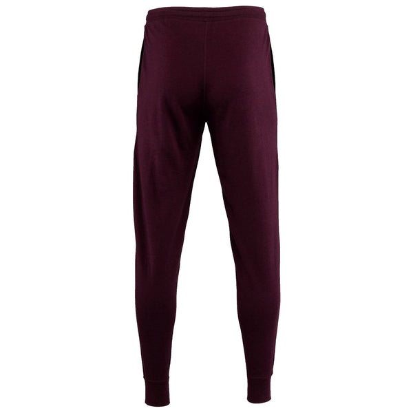 Isobaa Mens Merino 260 Lounge Cuffed Joggers (Wine/Navy)