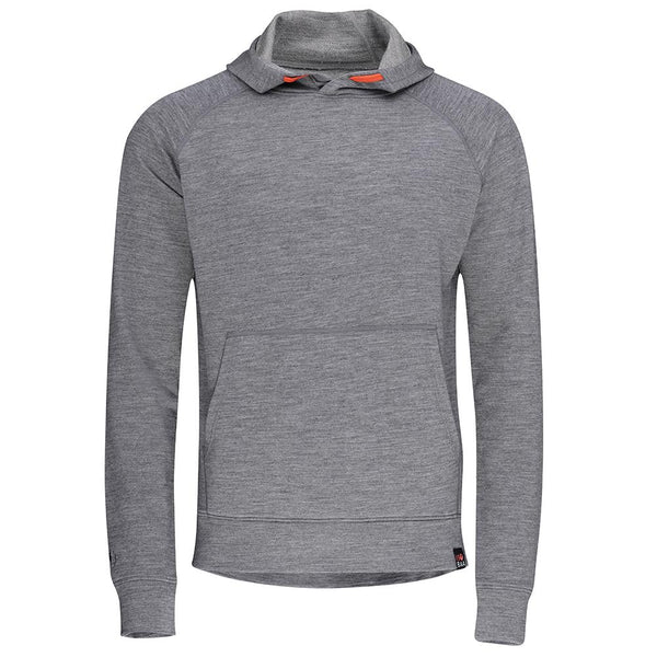 isobaa Mens Merino 260 Lounge Hoodie (Charcoal/Orange)