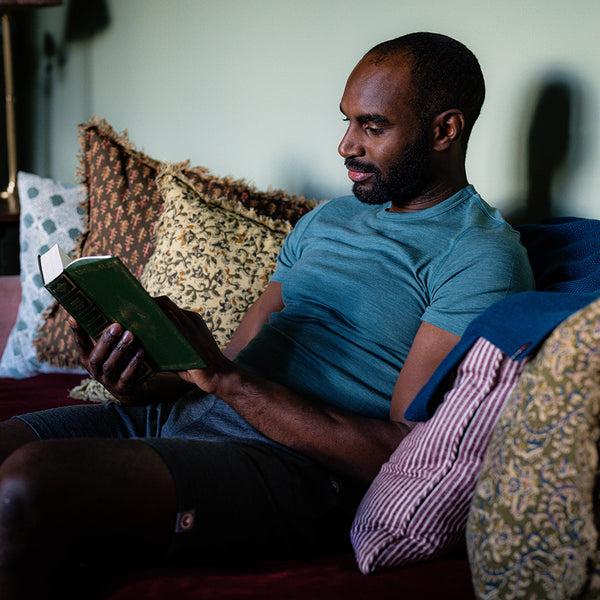 Isobaa Mens Merino Blend 200 PJ Shorts (Smoke Melange)