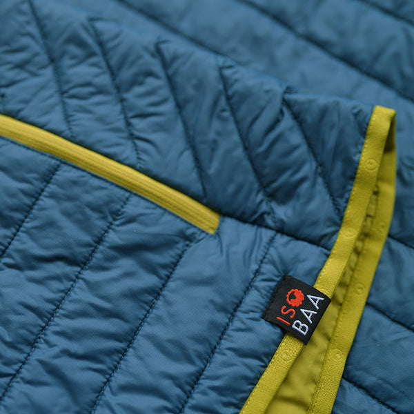 Isobaa Mens Merino Wool Insulated Gilet (Petrol/Lime)