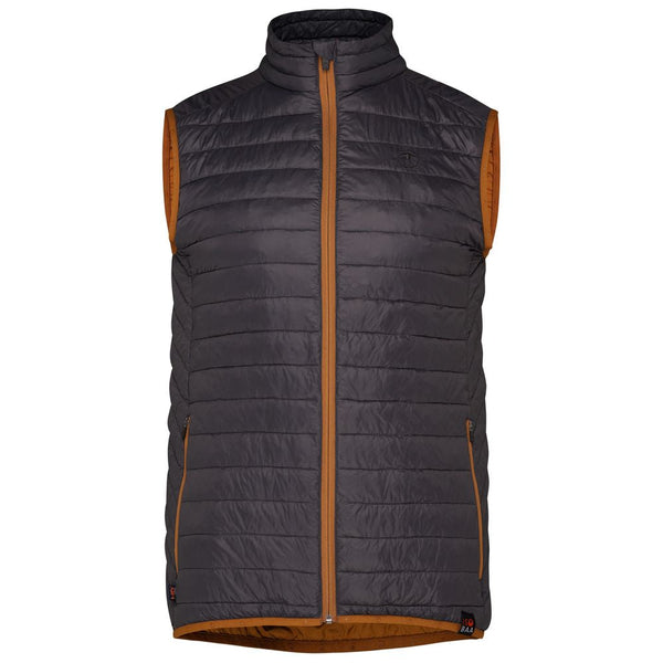 isobaa Mens Merino Wool Insulated Gilet (Smoke/Mustard)