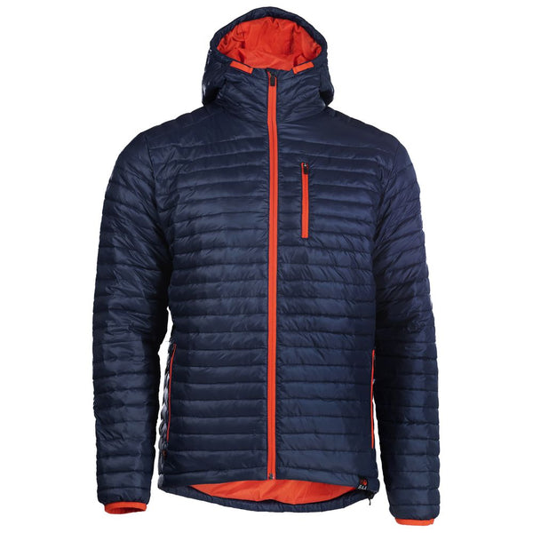 isobaa Mens Merino Wool Insulated Jacket (Navy/Orange)