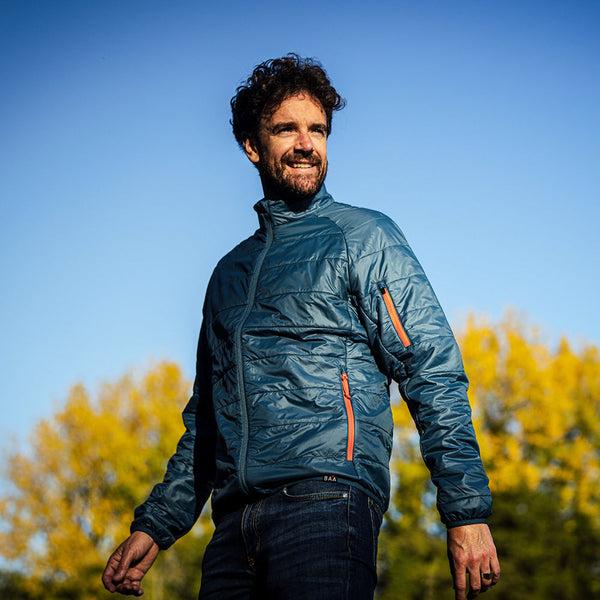 Isobaa Mens Packable Insulated Jacket (Petrol/Orange)