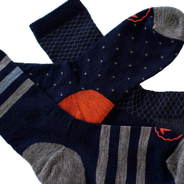 Isobaa Merino Blend Everyday Socks (3 Pack - Navy/Charcoal)