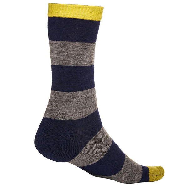 Isobaa Merino Blend Everyday Socks (3 Pack - Navy/Lime)