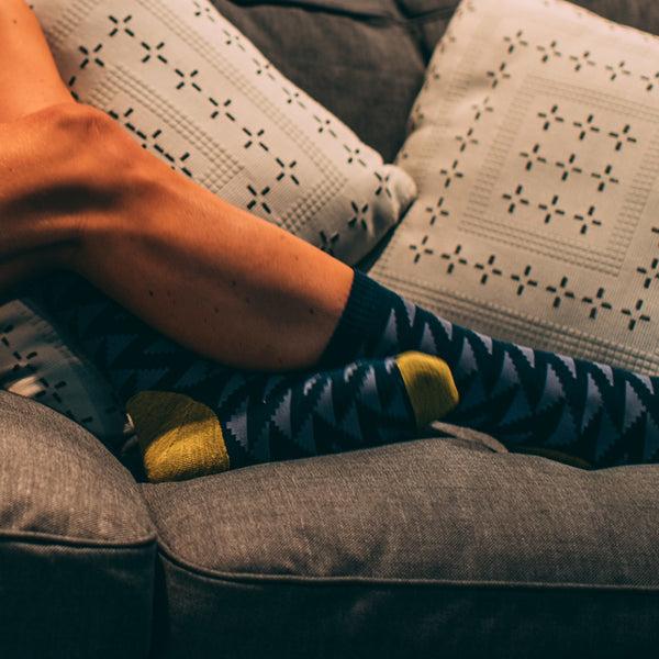 Isobaa Merino Blend Everyday Socks (3 Pack - Petrol/Sky)