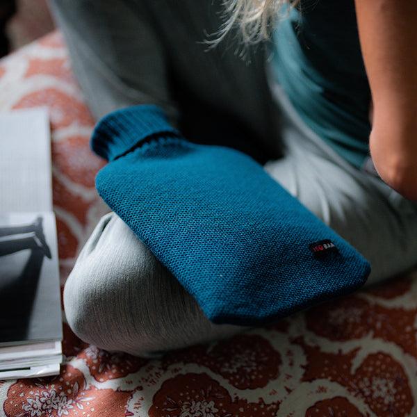 Isobaa Merino Honeycomb Hot Water Bottle Cover (Petrol)