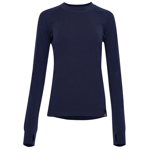 isobaa Womens 160 Merino Active Long Sleeve Crew (Navy)