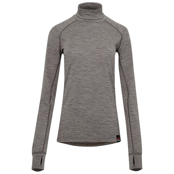 isobaa Womens 160 Merino Active Roll Neck (Charcoal Melange)