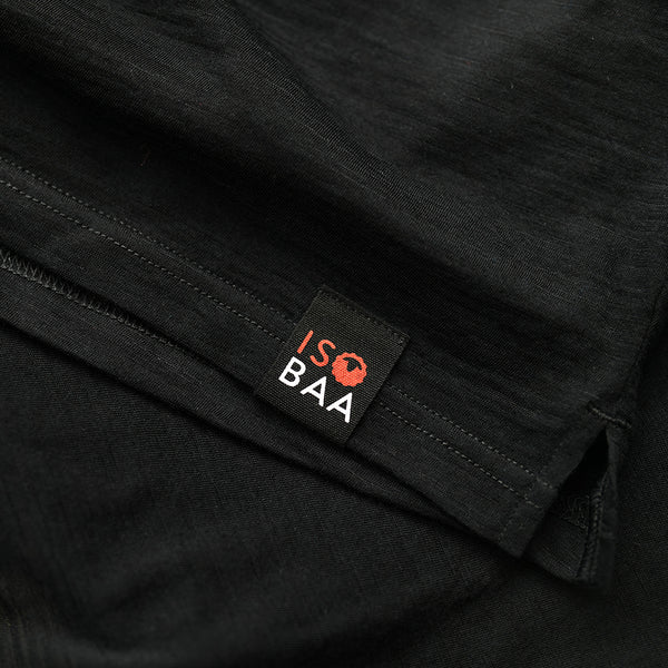 Isobaa Womens Merino 120 Ultrafine Cropped Blouse (Black)