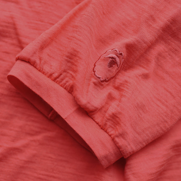 Isobaa Womens Merino 120 Ultrafine Cropped Blouse (Coral)