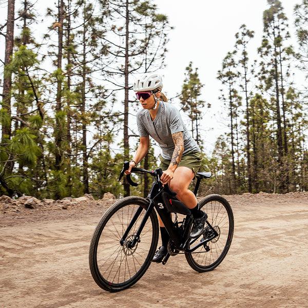 Isobaa Womens Merino 160 SS Cycle Zip Top (Cloud Melange)