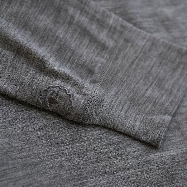 Isobaa Womens Merino 200 Long Sleeve Zip Neck (Charcoal)