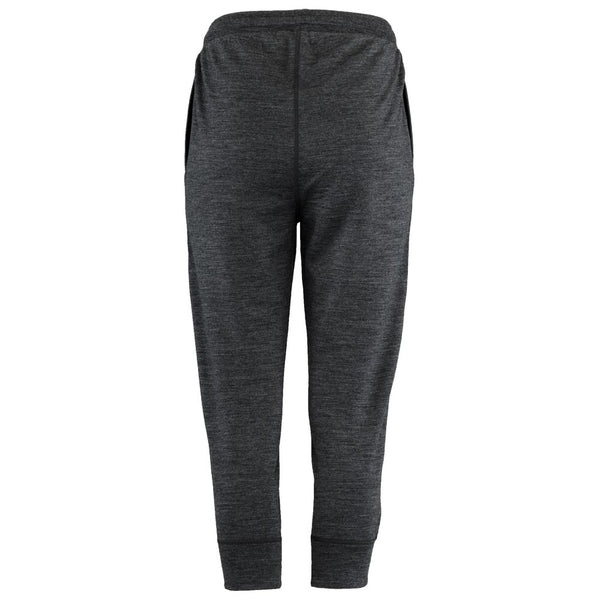 Isobaa Womens Merino 260 Lounge Cuffed 3/4 Joggers (Smoke/Black)