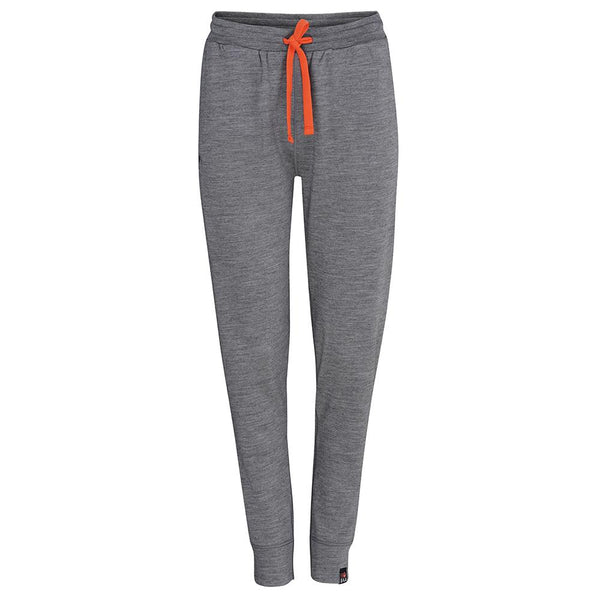 isobaa Womens Merino 260 Lounge Cuffed Joggers (Charcoal/Orange)