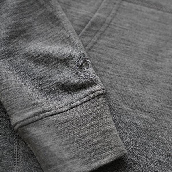 Isobaa Womens Merino 260 Lounge Hoodie (Charcoal/Orange)