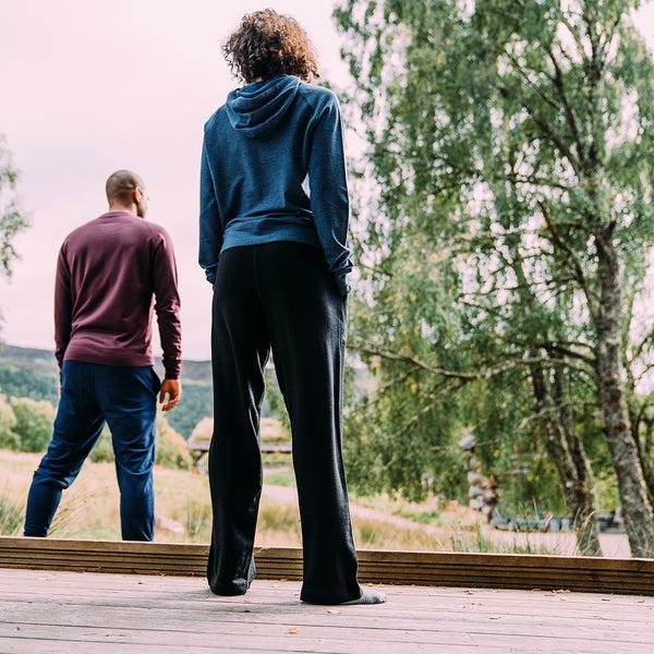 Isobaa Womens Merino 260 Lounge Loose Joggers (Black/Smoke)