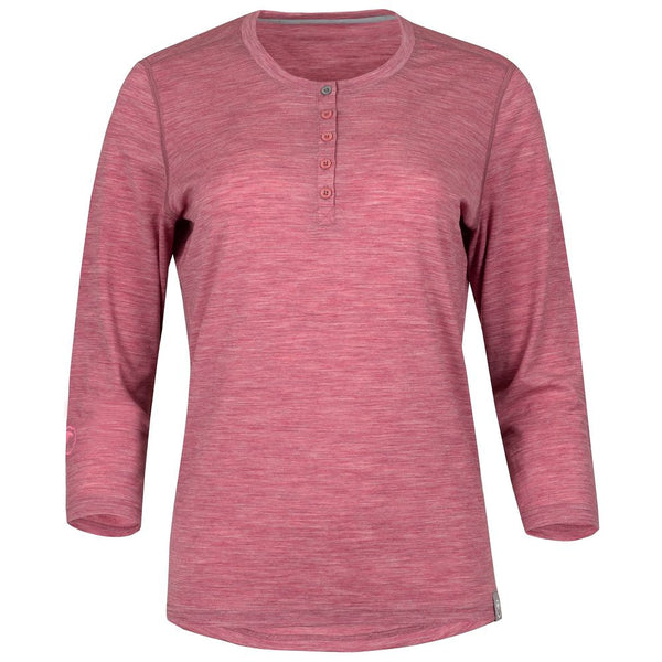 isobaa Womens Merino Blend 160 PJ Henley (Blush Melange)