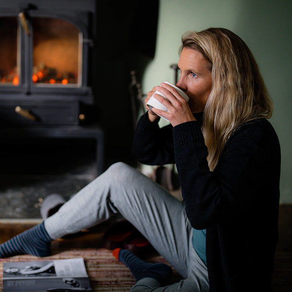 Isobaa Womens Merino Blend 200 PJ Joggers (Cloud Melange)