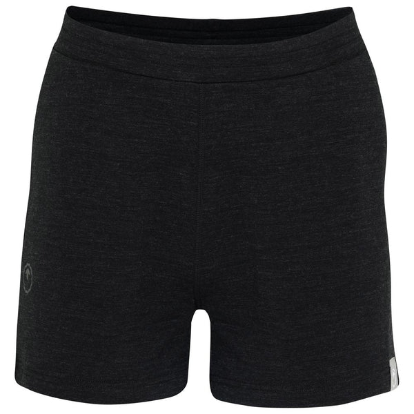 isobaa Womens Merino Blend 200 PJ Shorts (Black Melange)