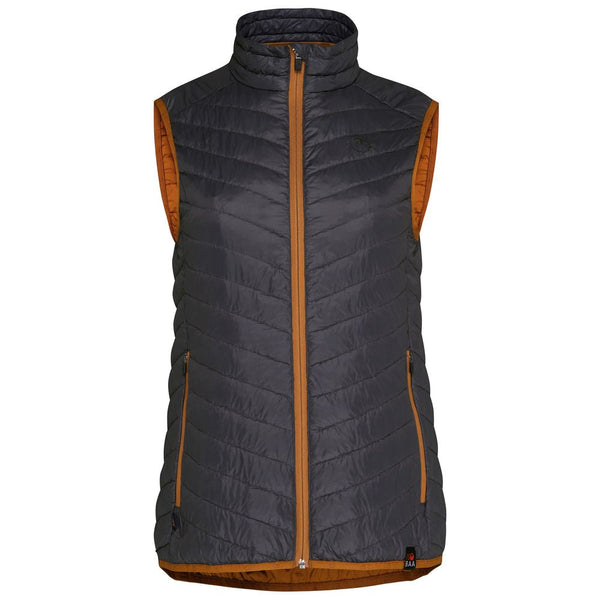 isobaa Womens Merino Wool Insulated Gilet (Smoke/Mustard)